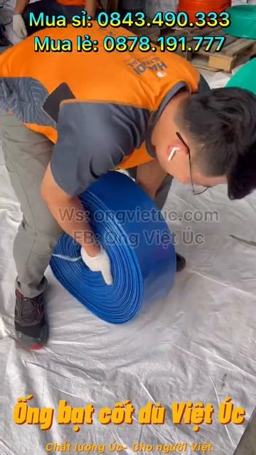Ống bạt tải bùn phi 100 - Ống bạt bơm nước, chất lỏng - Ống bạt cốt dù phủ nhựa Việt Úc смотреть онлайн