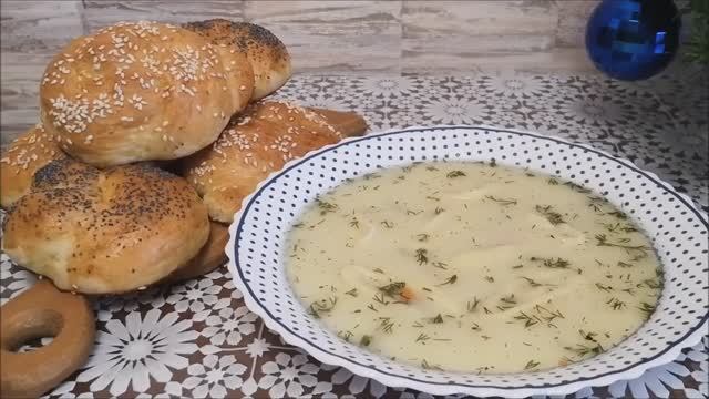 Суп с сырными рулетиками. Булочки на ВОДЕ к супу, борщу. ПЕРВОЕ БЛЮДО . Рецепт вкусного супа