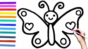 Как нарисовать БАБОЧКУ поэтапно для детей : Уроки рисования