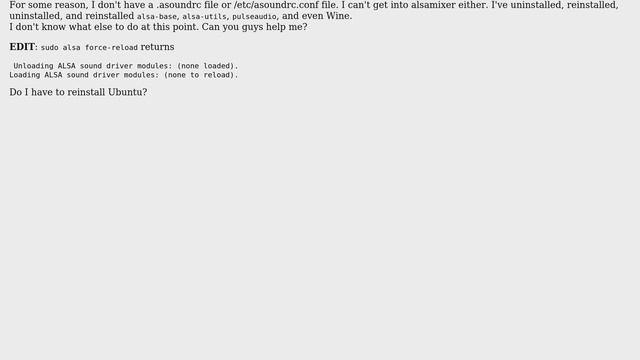Ubuntu: Dummy Output in Audio; nothing is working (ALSA broken?) смотреть онлайн
