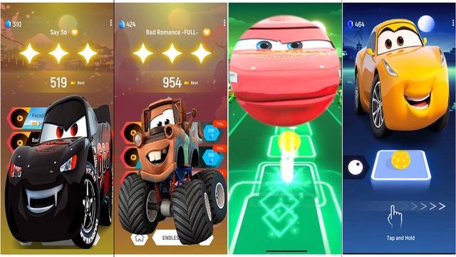 Lightning Mcqueen Cars In Tiles Hop EDM Rush