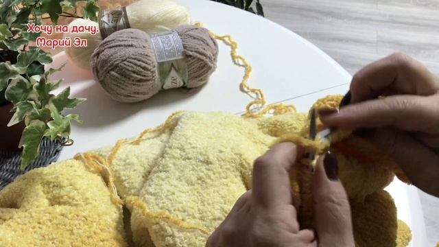 ВЯЗАНЫЙ ПЛЕД своими руками. смотреть онлайн