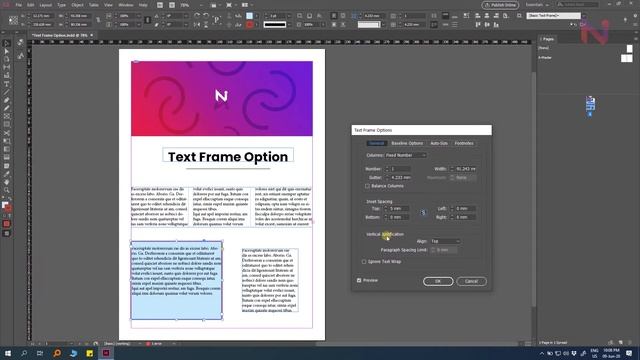 Adobe InDesign Bangla Tutorial 2020 | Text Anatomy | Text Frame Option | Part-3 смотреть онлайн