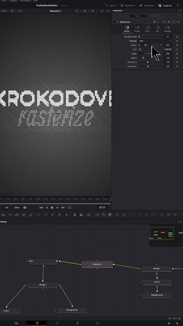 DaVinci Resolve - Krokodove Rasterize - Fusion #shorts смотреть онлайн