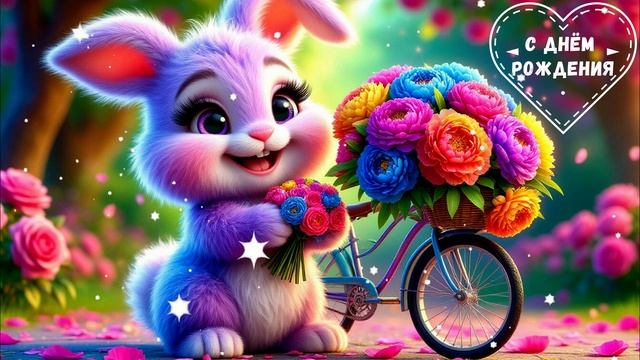 С Днём Рождения! Поздравление Открытка Видео Очаровательное смотреть онлайн