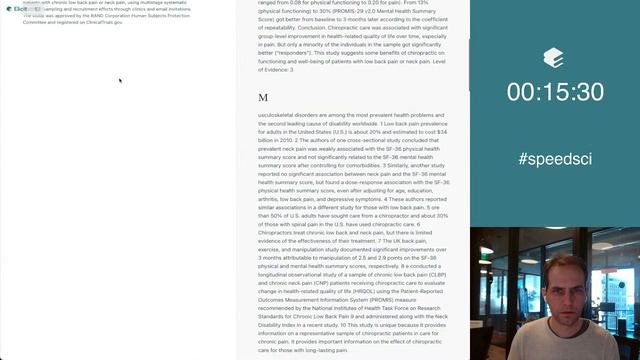 Chiropractic Care - Science Speedrun With Elicit