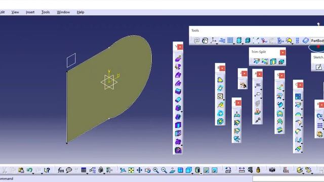 CATIA V5 : SURFACE DESIGNING VIDEO 4 - FILL FEATURE ( OUTSIDE & INSIDE) смотреть онлайн