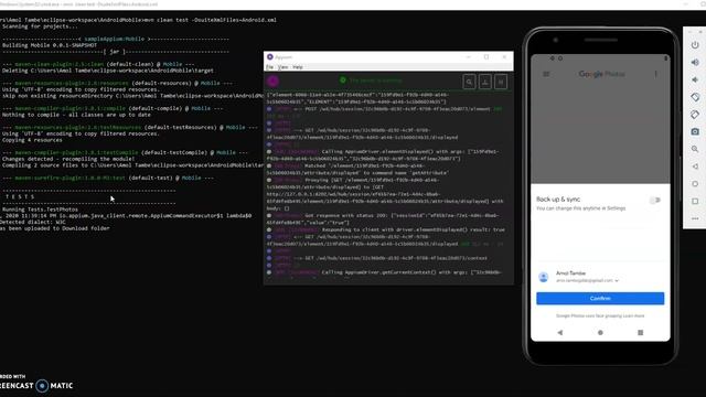 Appium: Android app Automation for Google Photo to Upload and share via Gmail. смотреть онлайн