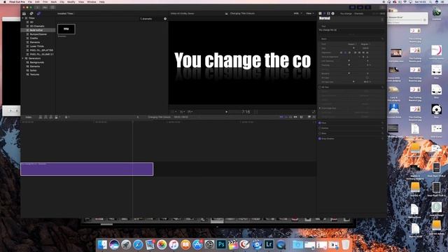 Changing the background colour on Final Cut Pro X Titles смотреть онлайн