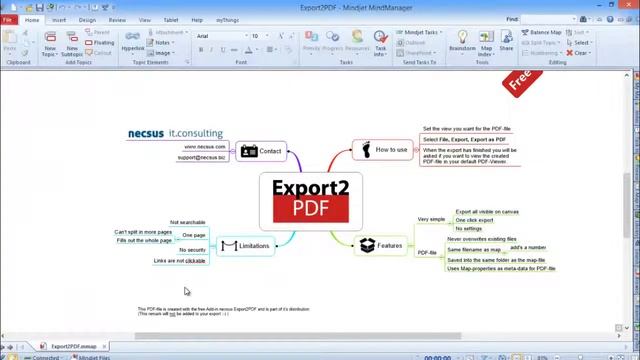 Introduction to necsus Export2PDF for MindManager 14 смотреть онлайн