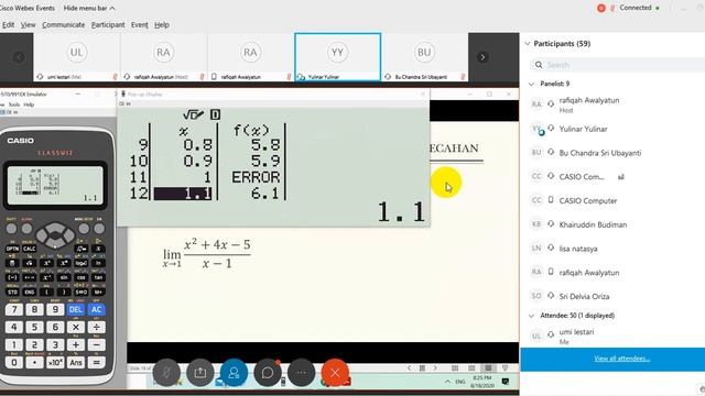 PEMBELAJARAN LIMIT FUNGSI ALJABAR DENGAN CLASSWIZ смотреть онлайн