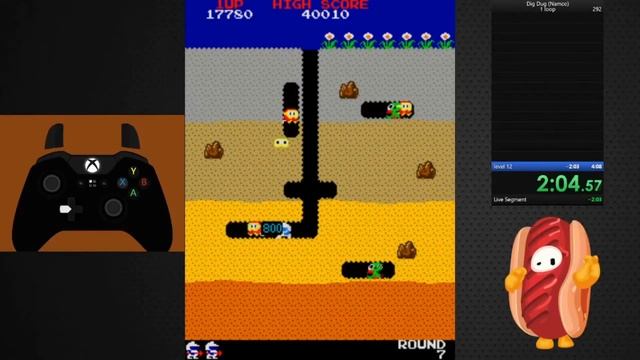 Dig Dug (namco) 1 Loop in 04:00.490 Speedrun Former World Record by andresfgp13 смотреть онлайн