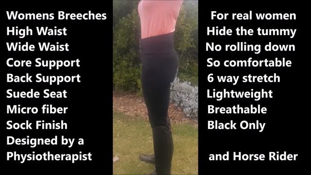 High Waist Wide Waist Core Support Breeches For Women