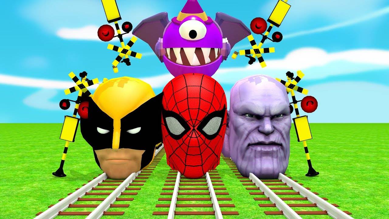 Новая эпическая гонка с трюками в GTA 5 для автогонщиков на поезде Человека паука смотреть онлайн