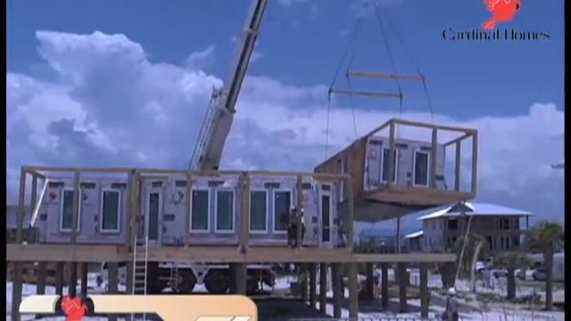 Cardinal Homes 10 Module House Set On The Gulf Coast In Pensacola Beach Florida смотреть онлайн