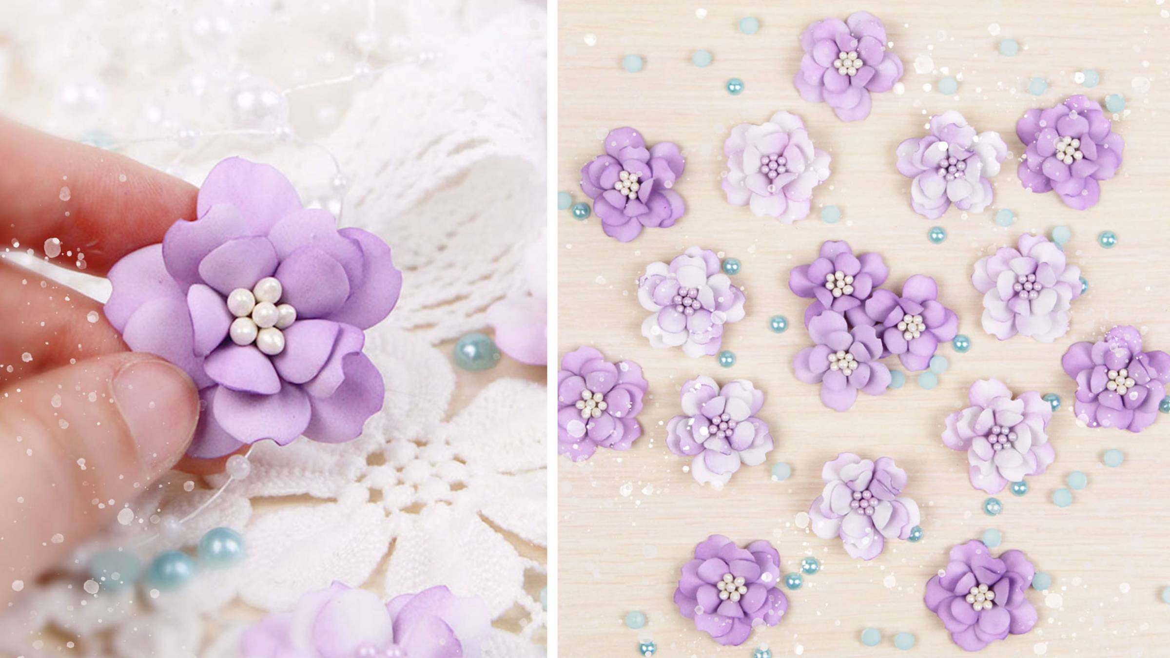 Такие цветочки из фоамирана подойдут и для открыток, и для заколок. Цветы с тычинками своими руками смотреть онлайн