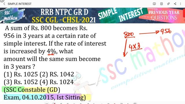 A sum of Rs. 800 becomes Rs.956 in 3 years at a certain rate ofsimple interest. If the rate of смотреть онлайн