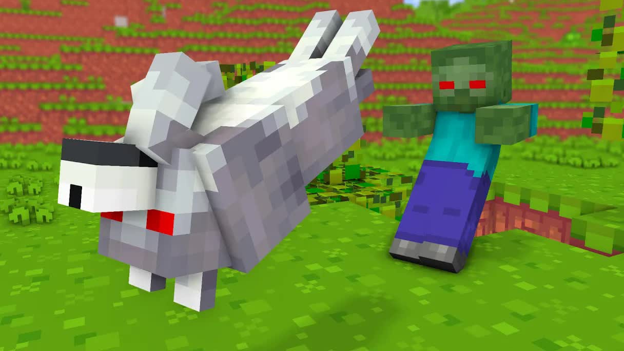 СОБАКА-ВОЛК СПАСАЕТ СЕЛЬСКОГО ЖИТЕЛЯ ОТ ЗОМБИ В МАЙНКРАФТЕ смотреть онлайн