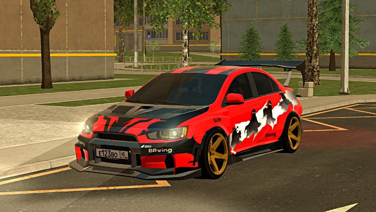 ОБЗОР МИТСУБИСИ ЛАНСЕР ЭВО 10 BLACK RUSSIA ** Mitsubishi Lancer Evo X блек раша **