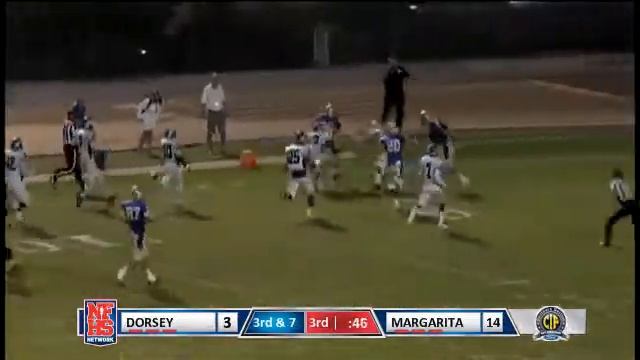 Off the screen pass Santa Margarita's #25 Matt Marks jukes and spins his way for the 32 yard TD. смотреть онлайн