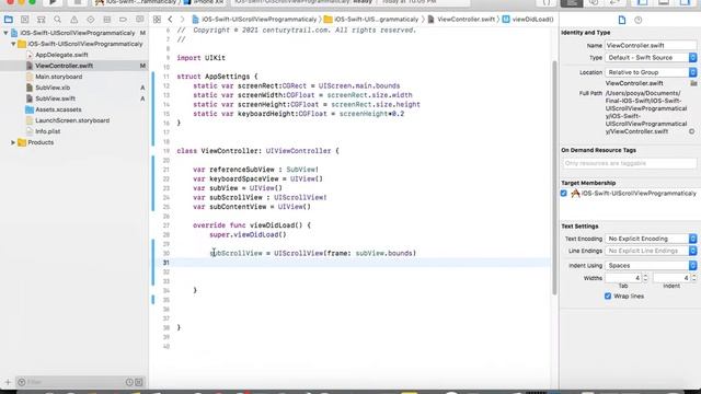 IOS , Swift , Tutorial - create an ScrollView Programmatically (UIScrollView, XIB) смотреть онлайн