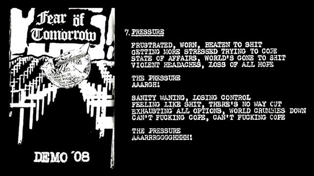 Fear Öf Tomorrow - Demo '08 Cassette смотреть онлайн