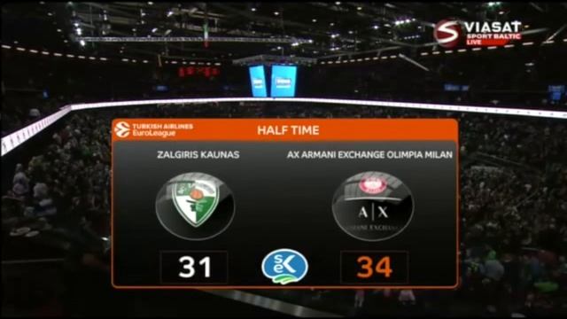 Olimpia Milano @ Kaunas Žalgiris - 3/20/2018 смотреть онлайн