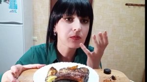 МУКБАНГ/РЕБО ИЗ СВИНИНЫ КАРТОШКА НА МАНГАЛЕ