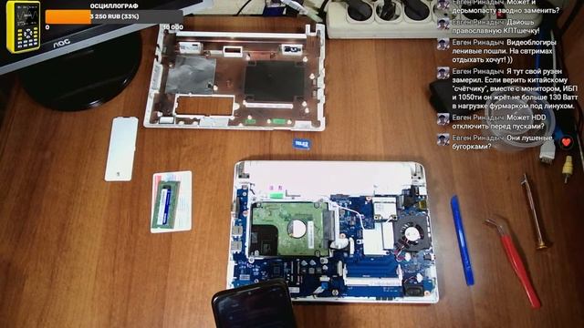 Samsung N100 не заряжает батарею. Разбираем. смотреть онлайн