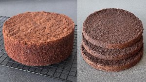 ШОКОЛАДНЫЙ БИСКВИТ!🍫🥮😋 ВЛАЖНЫЙ и МЕЛКОПОРИСТЫЙ⭐️ Без РАЗРЫВОВ! Без ГОРКИ!👍 РОВНЫЙ!👌