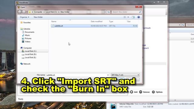 How to hardcode subtitles on mkv / mp4 files using handbrake (subtitles for all devices) смотреть онлайн
