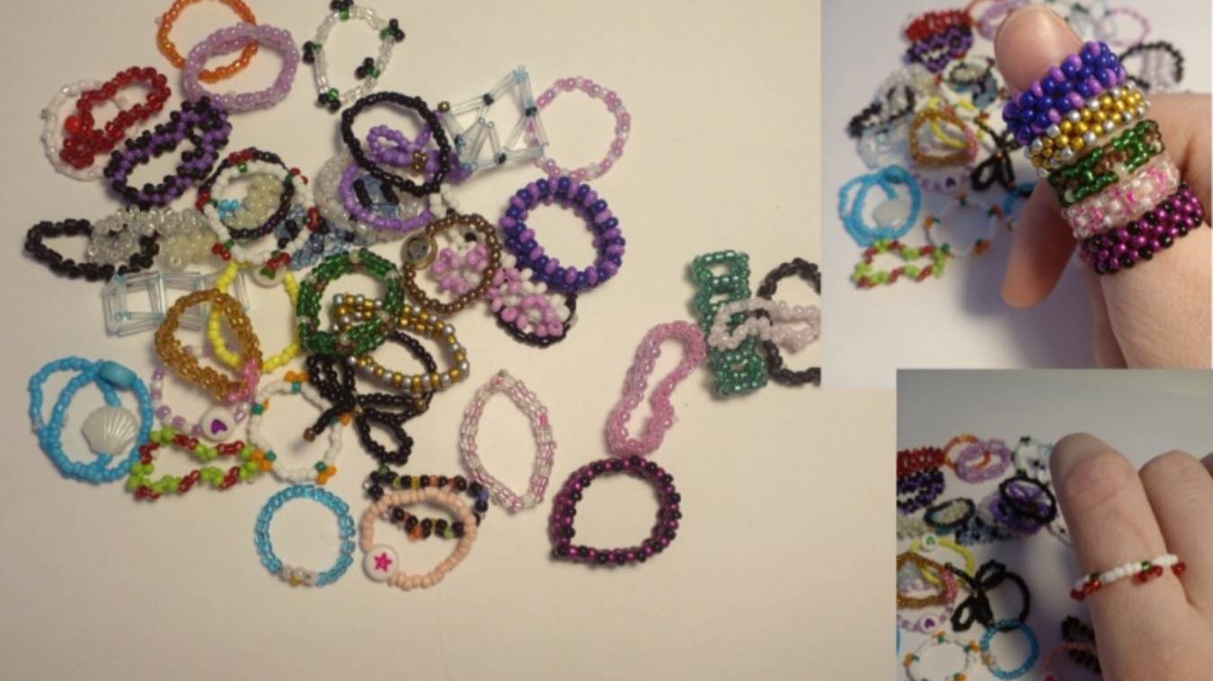 Обзор на все мои колечки из бисера💍💍💍 смотреть онлайн