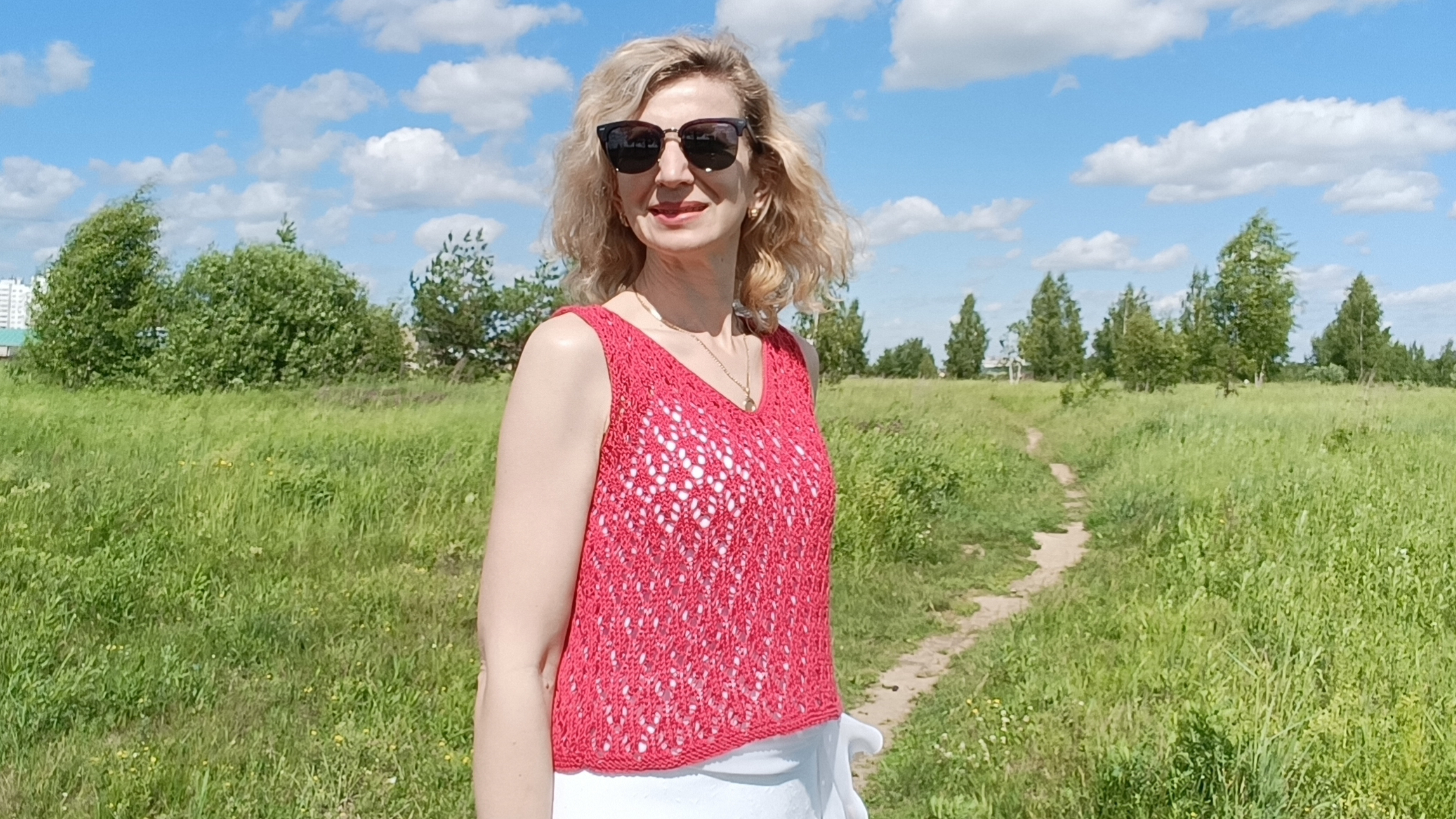 Красивая ажурная майка./ МК смотреть онлайн