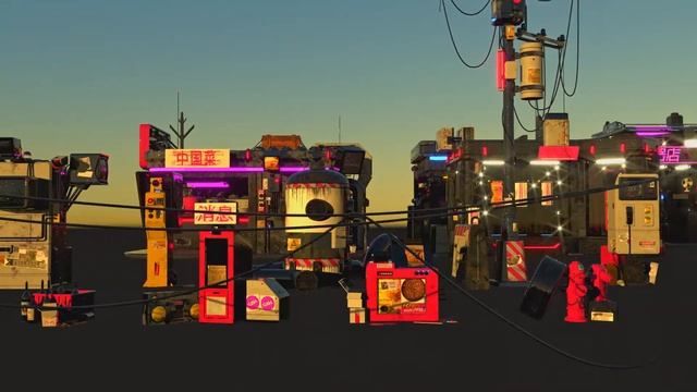 Cyber Streets/C4D/3dsMax/Houdini/Octane/Redshift/Kitbash/Download смотреть онлайн