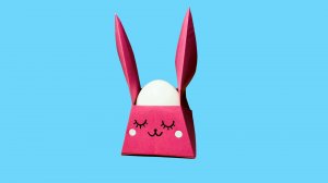 Подставка под яйца из бумаги. Оригами на пасху. Корзинка из бумаги на пасху. Пасхальный зайчик