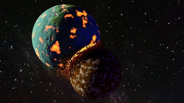 Blender Planets Colliding Animation смотреть онлайн