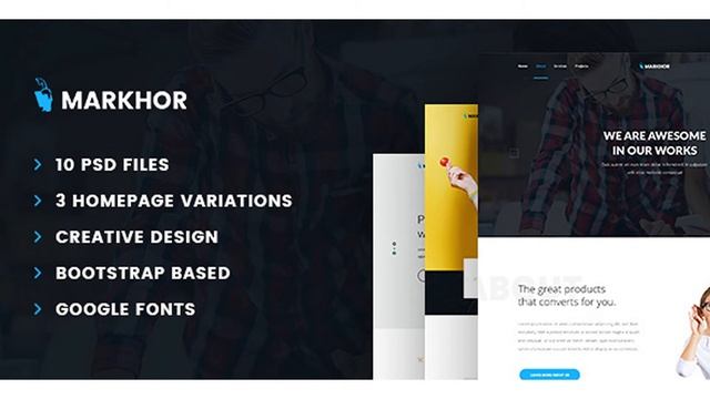 Markhor - Creative Multipurpose PSD Template | Themeforest Website Templates and Themes смотреть онлайн
