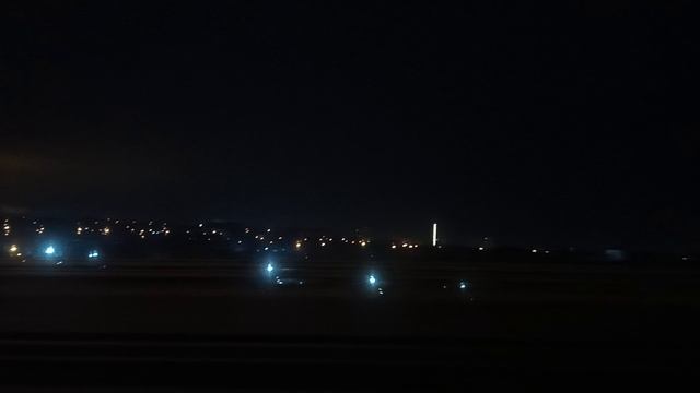 Волгоград. Огни ночного города. Мамаев Курган.