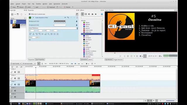 Kdenlive - wavefrom to video смотреть онлайн