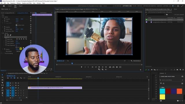 How To Crop A Video In A Rounded Rectangle In Premiere Pro — Rectangle Mask With Rounded Corners