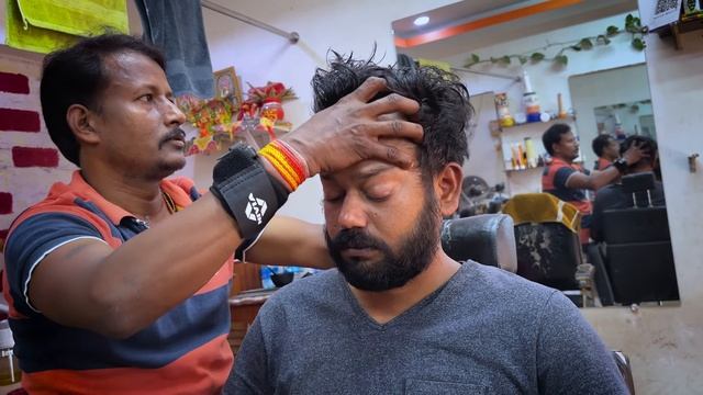 Идеальный массаж головы в местной индийской парикмахерской ｜ Лучшая терапия смотреть онлайн