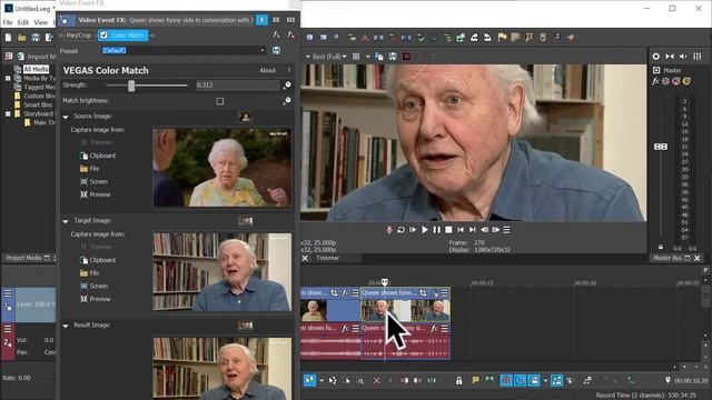 quickly match colour in Vegas Pro смотреть онлайн