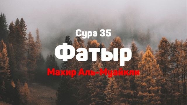 Сура 35 Фатыр - Махир Аль-Муайкли