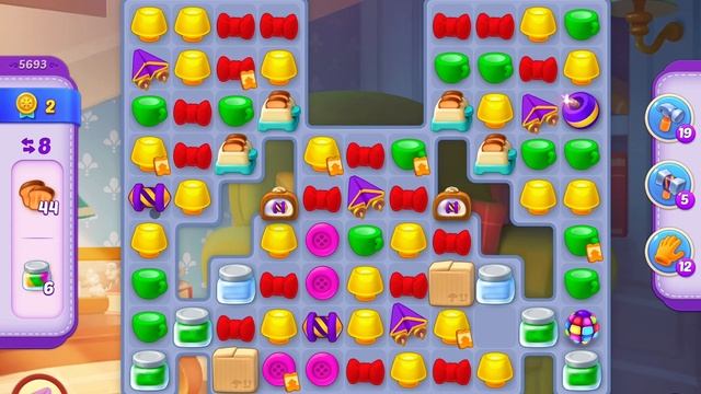 HomeScapes Level 5693 No Boosters (14 Moves)
