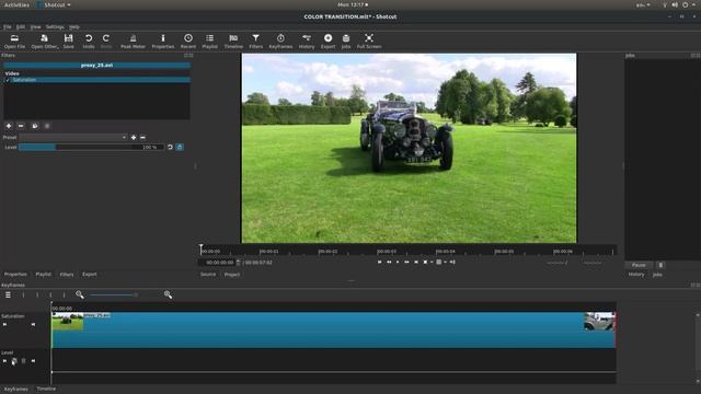 ShotCut Tutorial: Transition/Fade A Color Video Clip To Black & White Using Keyframes. смотреть онлайн