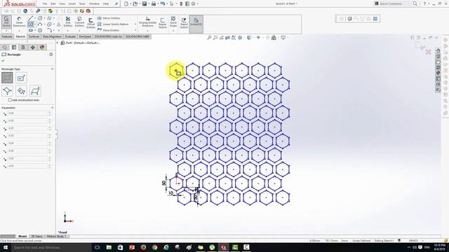 Уроки Solidworks 2016 "Пчелиные соты" смотреть онлайн