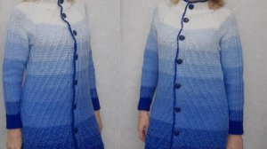 Кардиган _Диагонали_ спицами._ МК