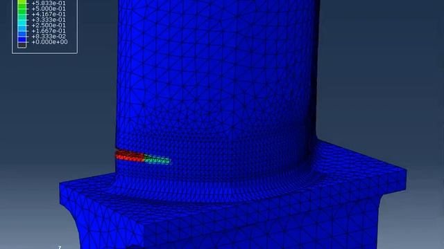 Crack Propagation Turbine Blade - 10% airfoil Height смотреть онлайн