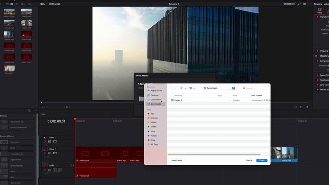 How to Fix Media Offline Error in DaVinci Resolve and Relink/Conform Video Clips | Beginner Tutoria смотреть онлайн