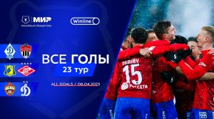 Все голы 6.04.2025 | 23 тур Мир РПЛ 2024/25